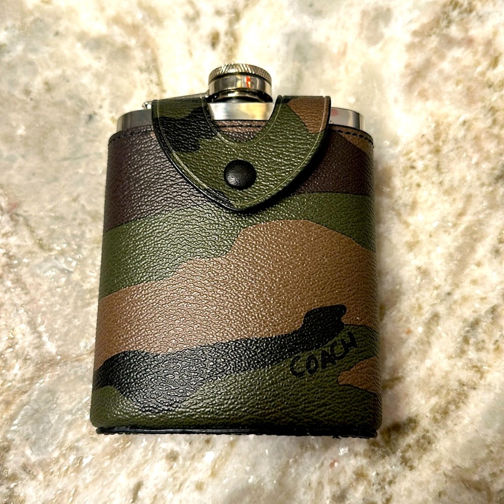 Coach Flask Camouflage NWOT